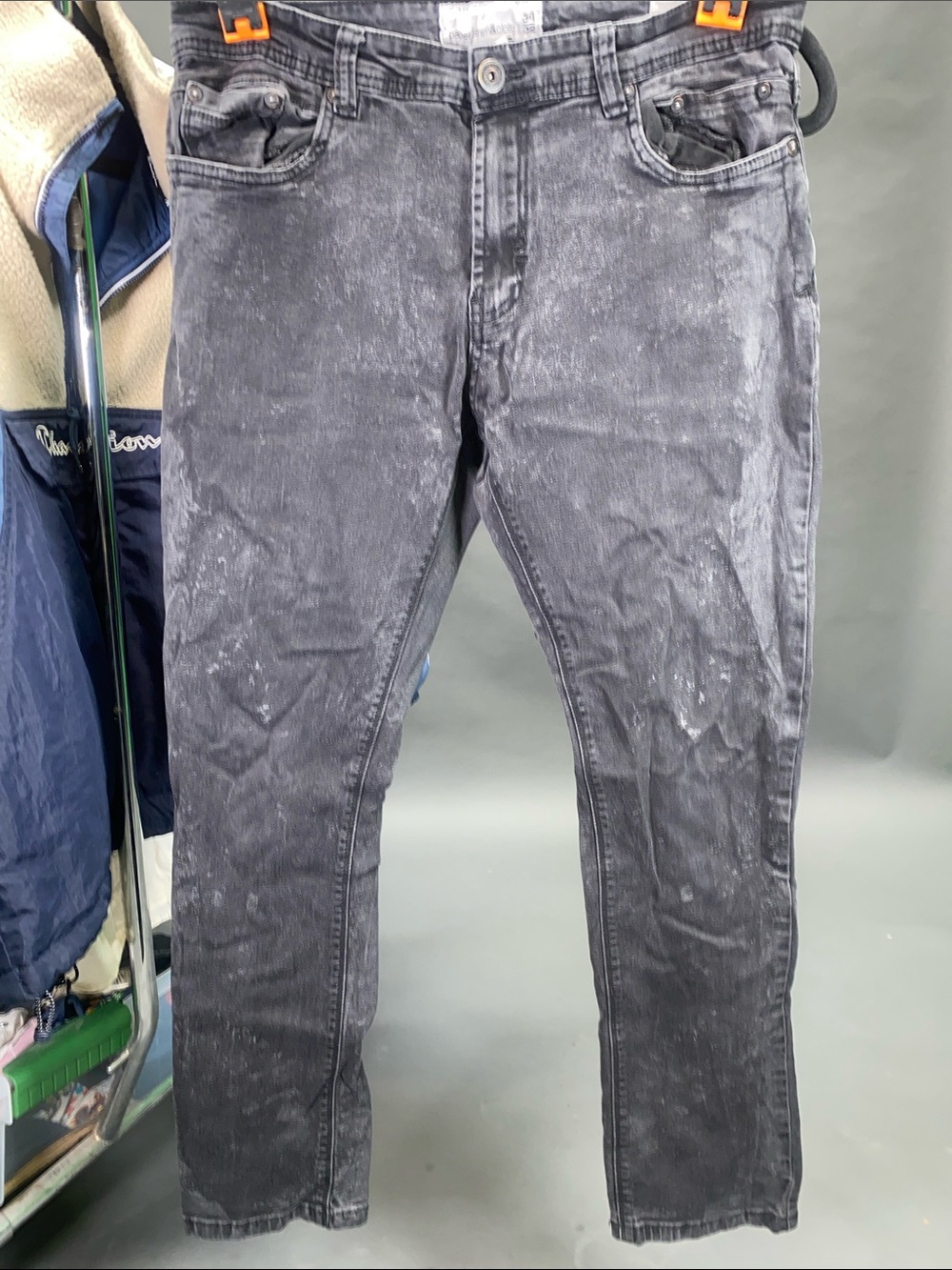 Men's Washed Black Slim Jeans